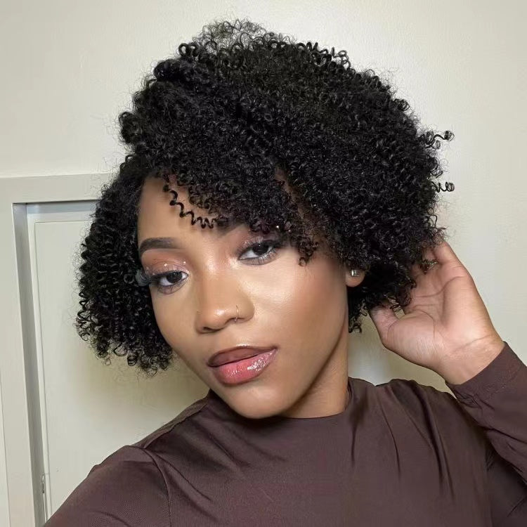 Glueless Super Fluffy Afro Kinky Curly Wigs Black Hair