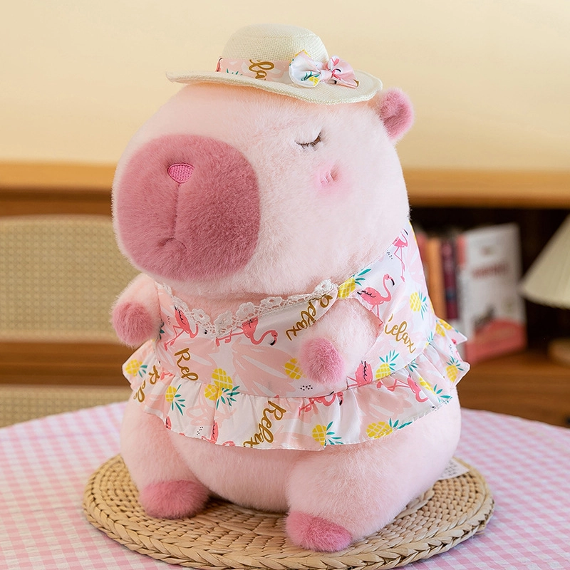 Summer New Kapibala Sports Doll Pink Capybara Plush Toy Girls Capybara Doll
