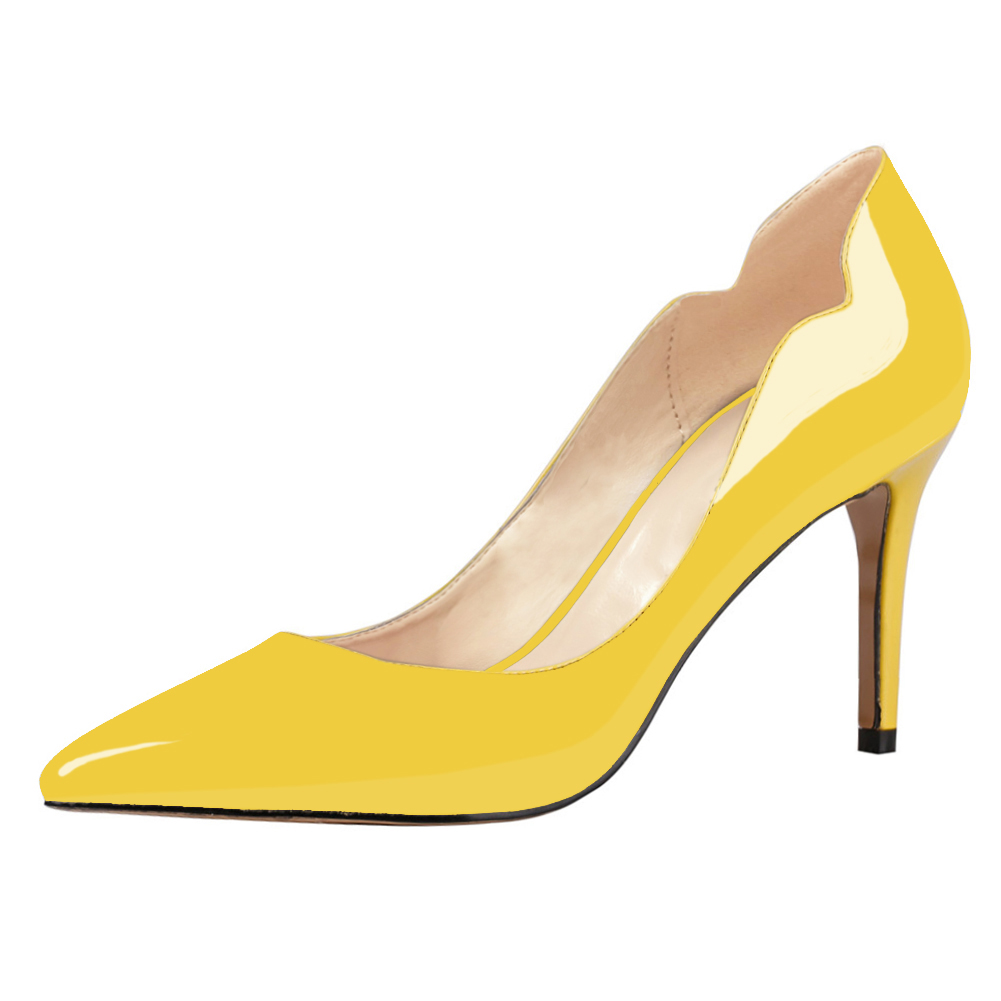 3.54" Women's Heeled Party Pumps PU Patent-vocosishoes