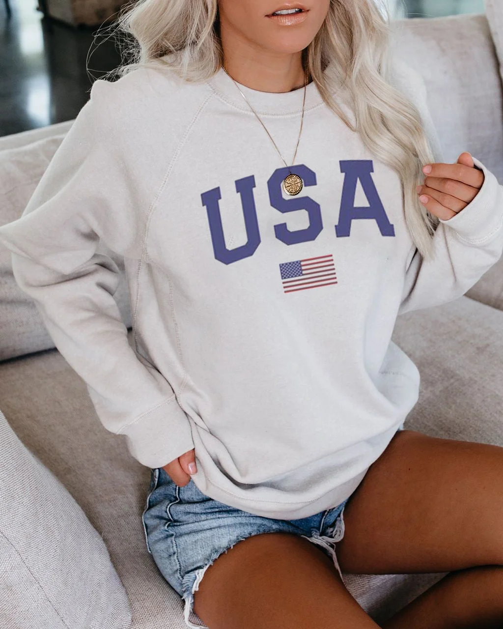 USA Flag Sweatshirt