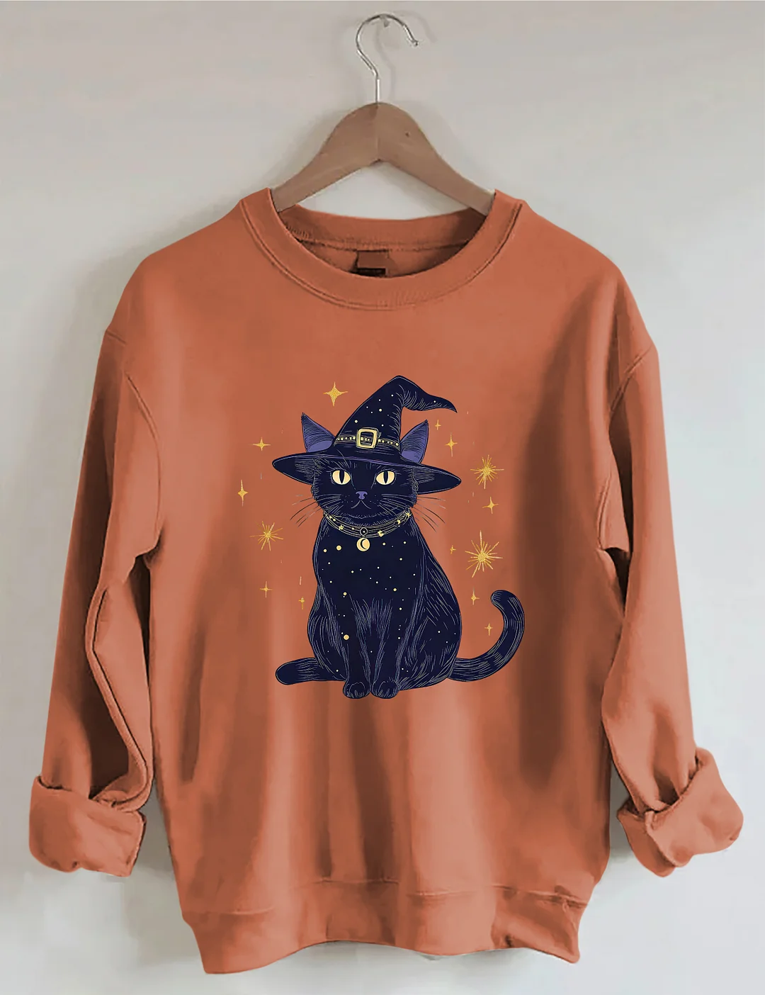Halloween Witch Kitten Sweatshirt