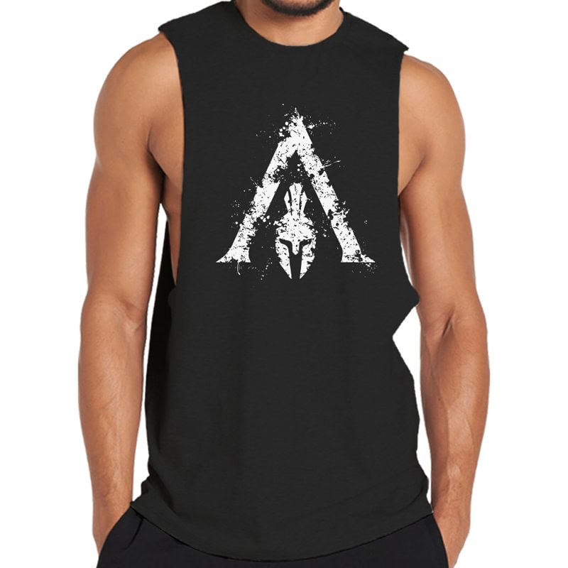 Cotton Spartan Graphic Tank Top tacday