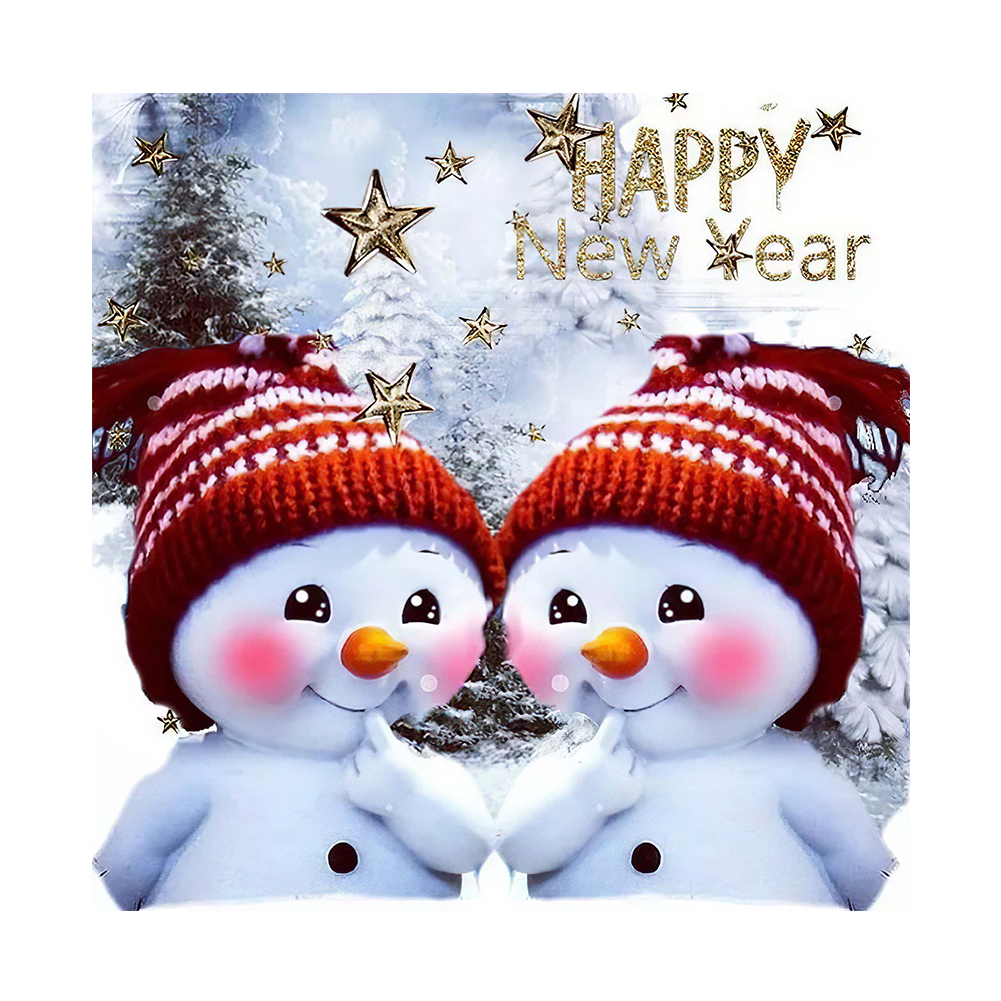 

Snowman - Round Drill Diamond Painting - 35*35CM, 501 Original