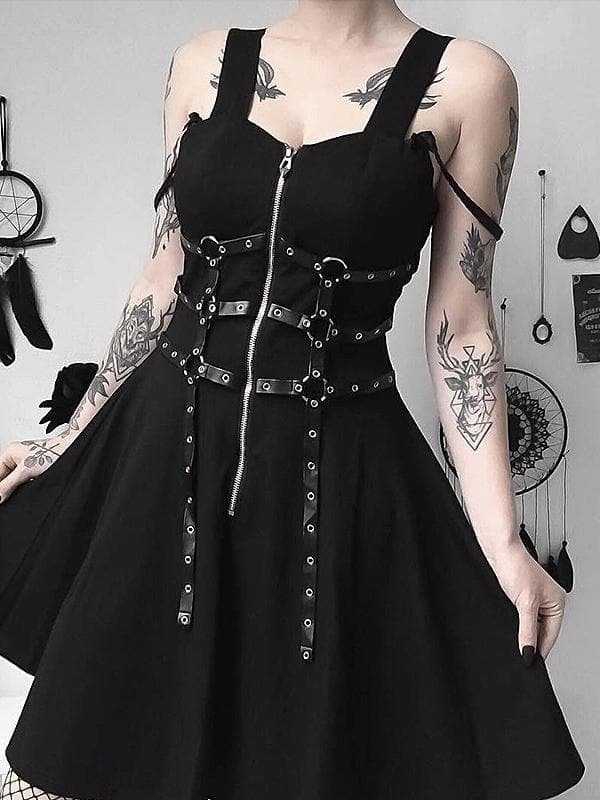 Halloween Steampunk Gothic A-line Dress SP14321
