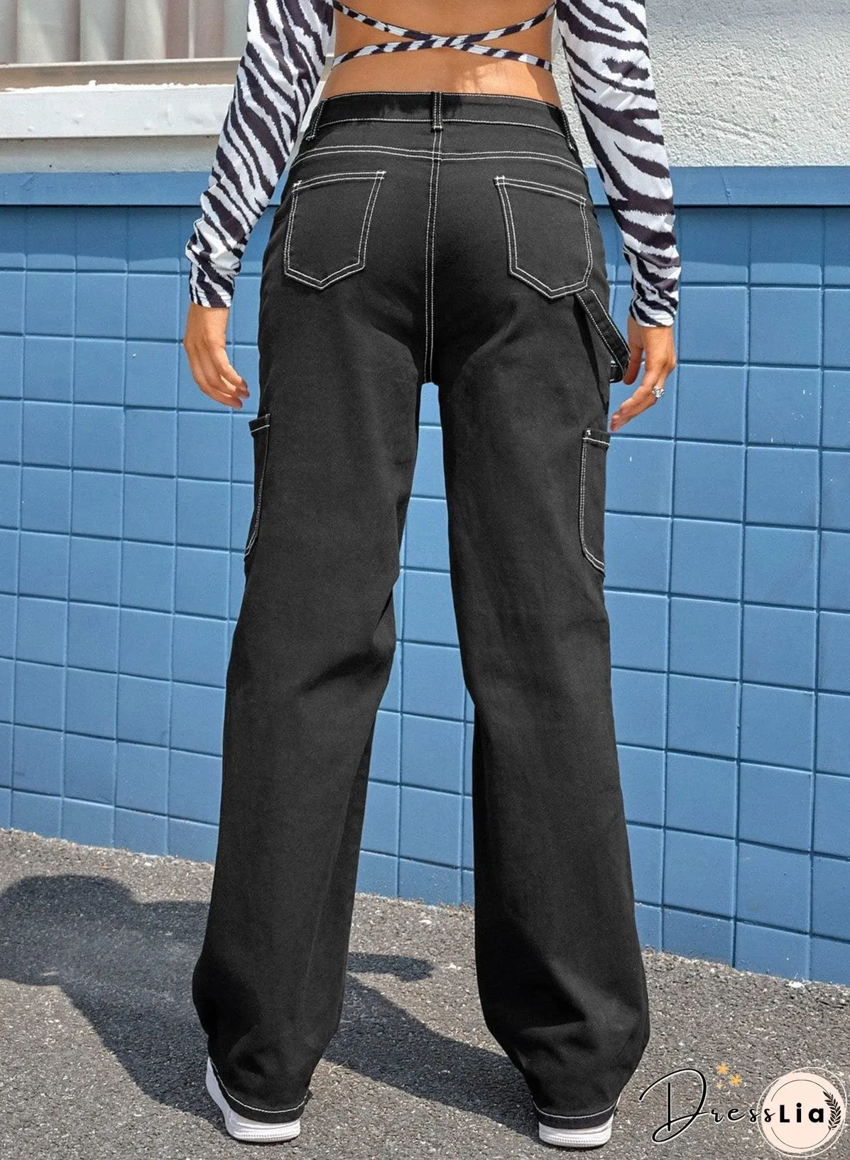 Contemporary Black Cargo Pants