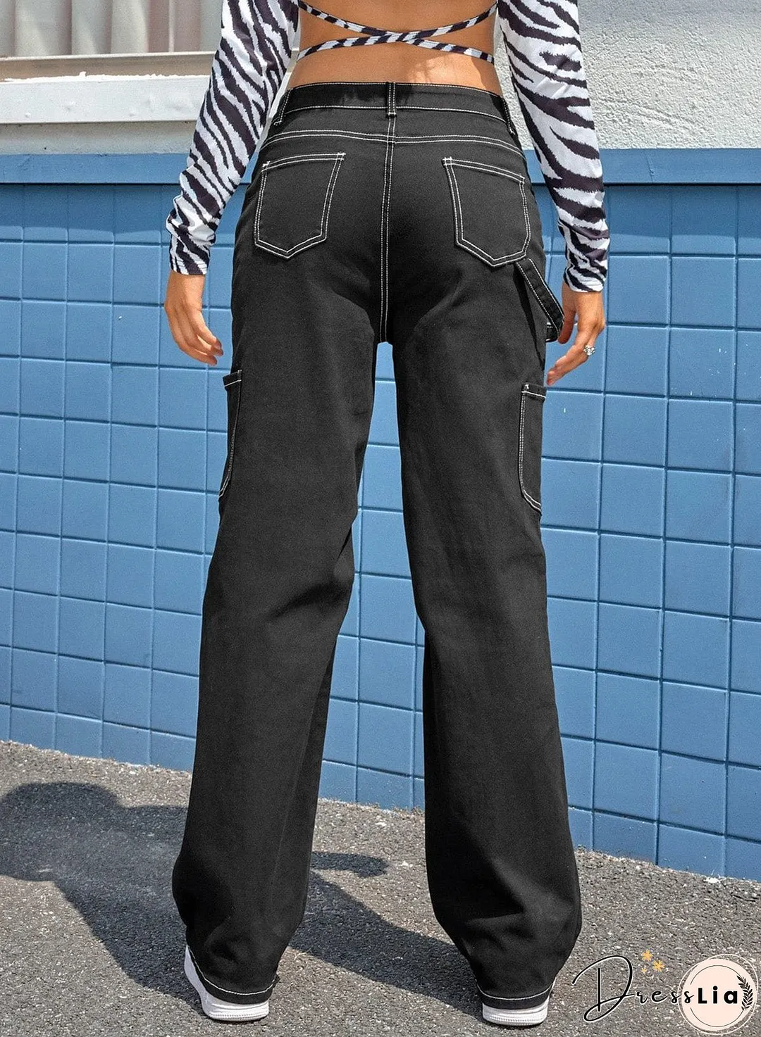 Contemporary Black Cargo Pants