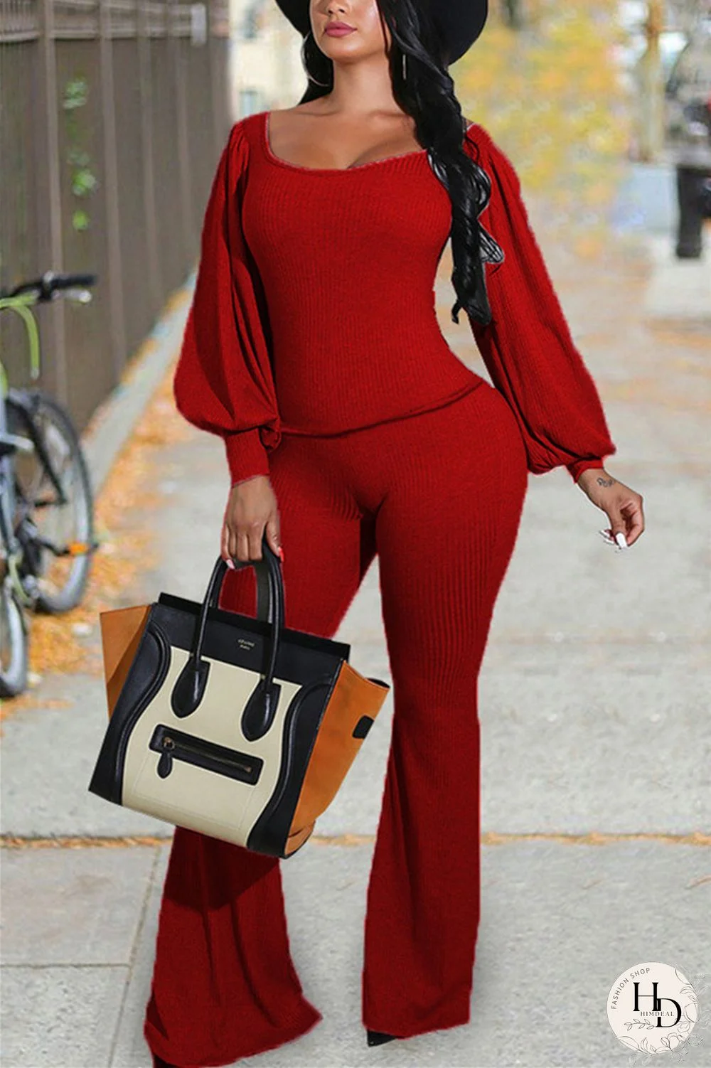 Blue Fashion Casual Solid Basic O Neck Long Sleeve Two Pieces