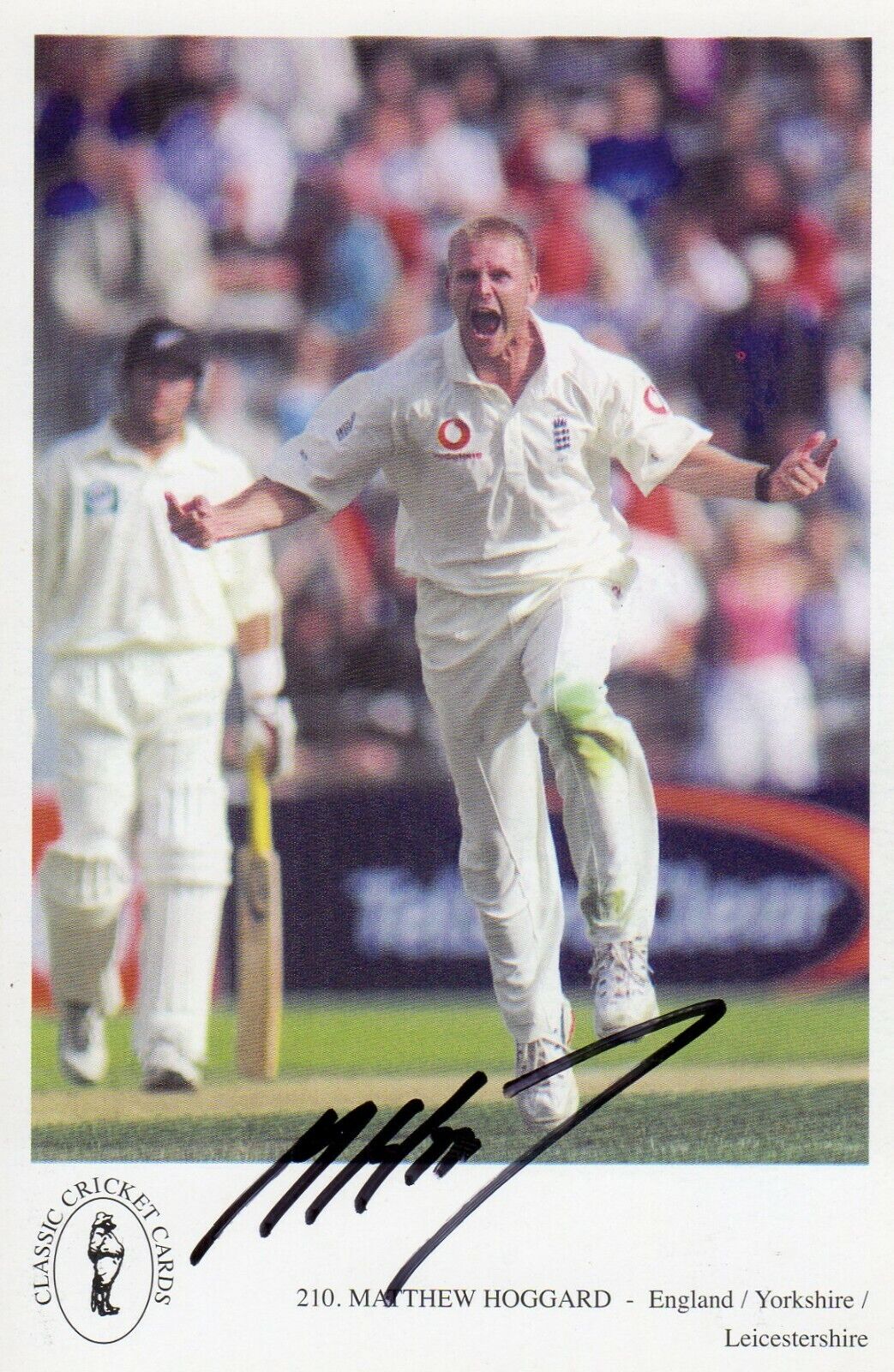 MATTHEW HOGGARD AUTOGRAPH, CRICKET, SPORT