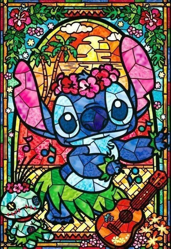 Disney Stained Glass Paint by Numbers Kits QM3222