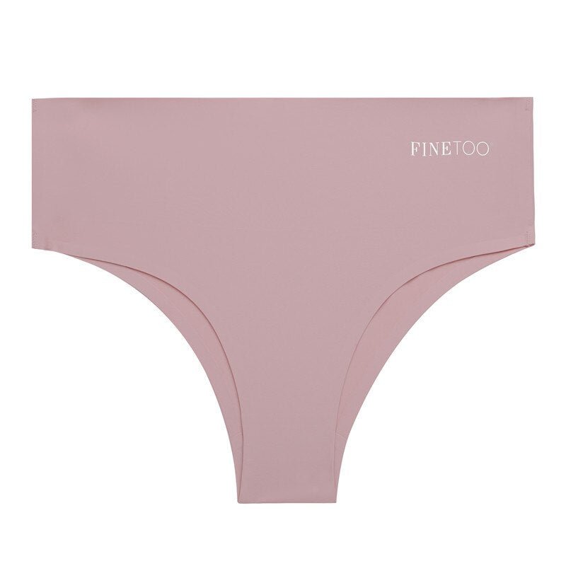FINETOO Seamless Women's  Ice Silk Pantys High Waist Woman Femme Brief Underpants For Girl M-2XL Comfort Lingerie Panties Summer