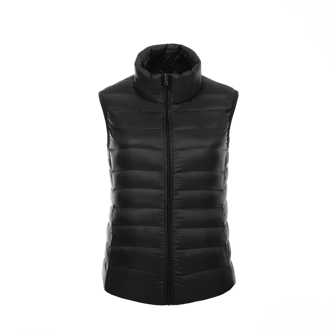Woherb Spring And Autumn Winter New Female Korean Version Standing Collar Light Down Jacket Female Vest Vest Vest Female Plus Size Coat-Outfit Ideas