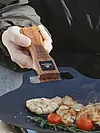 2Pcs Sapele Outdoor Grill Pan Handle Camping Anti-Scalding Barbecue Pan Handle