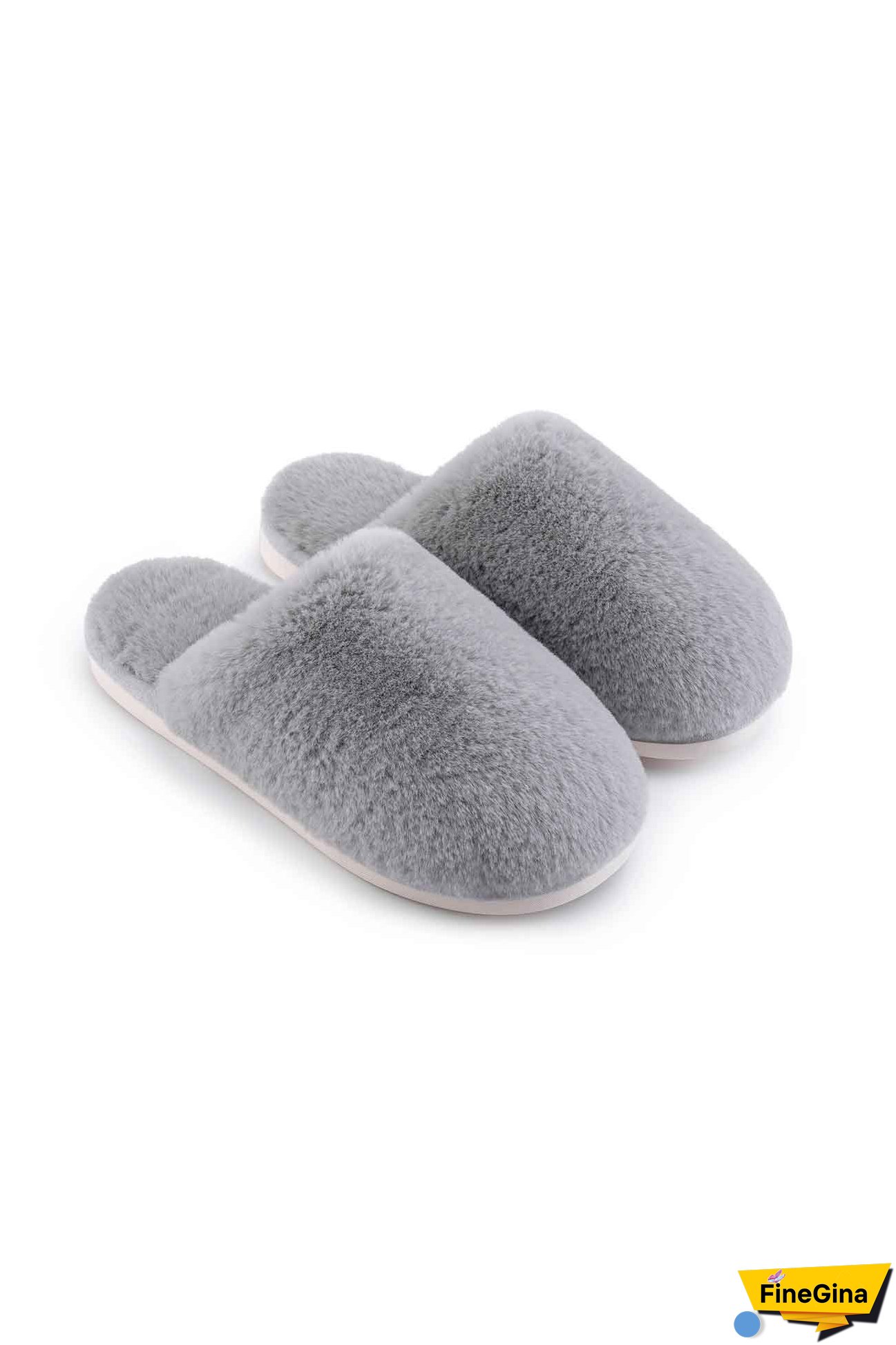 Solid Color House Plush Slippers