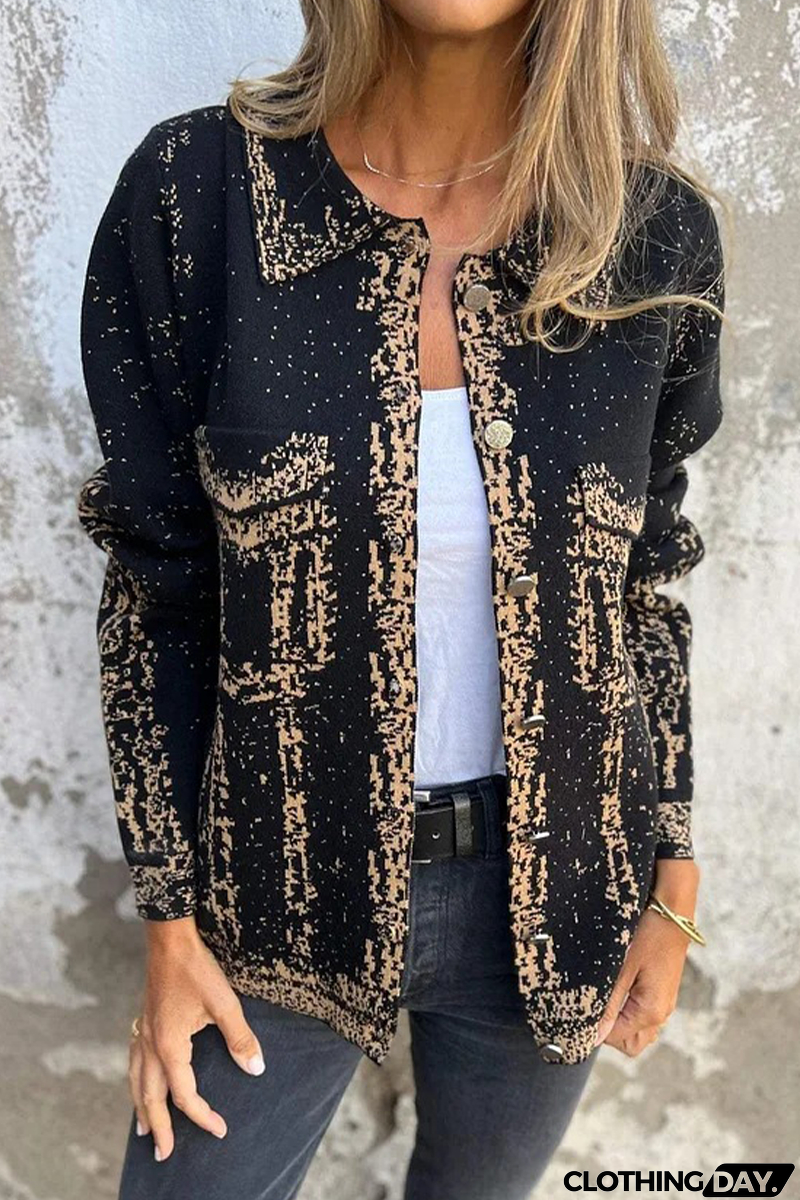 Casual Distressed Buttons Turndown Collar Outerwear(3 Colors)