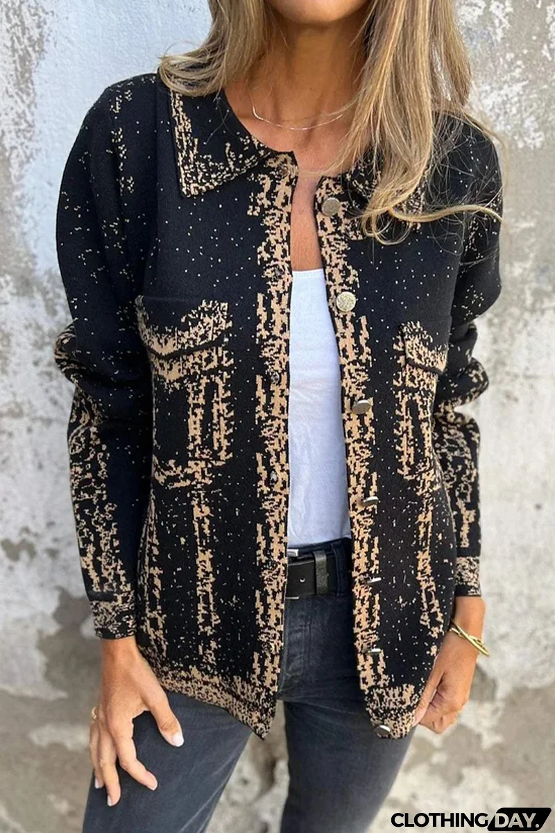 Casual Distressed Buttons Turndown Collar Outerwear(3 Colors)