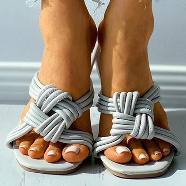 Women Summer Fashion Simple Flat Slippers