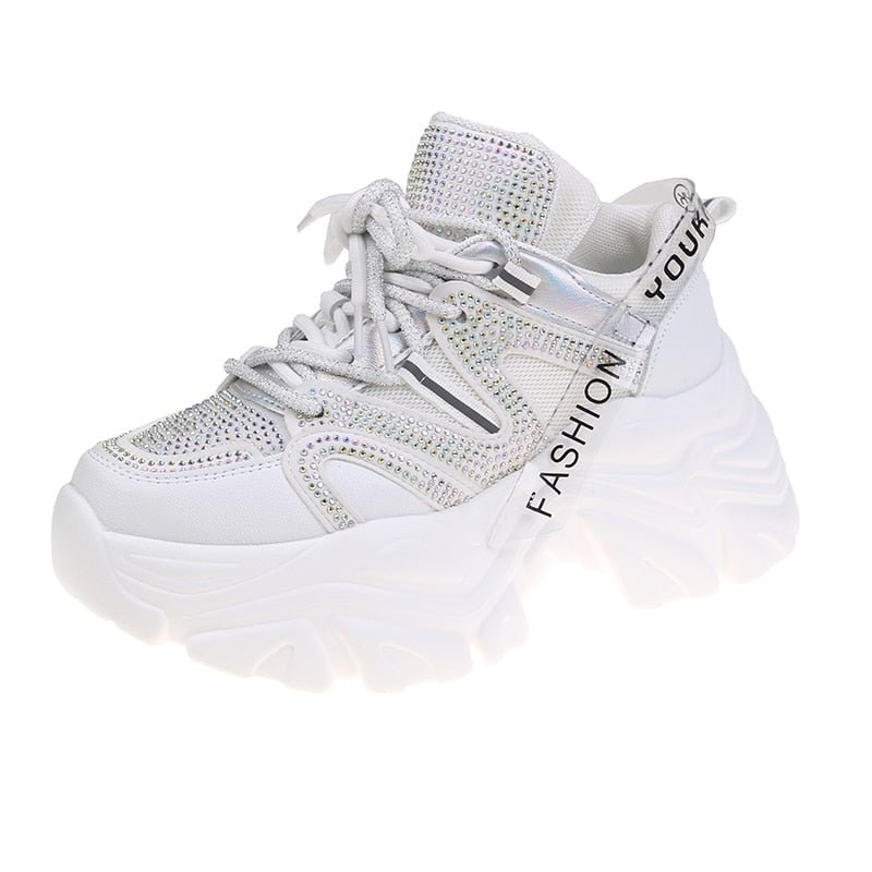 New Purple Sneakers Woman Shoes 2021 Fashion Breathable Designer Chunky Sneakers Women Casual Platforms Women's Vulcanized Shoes
