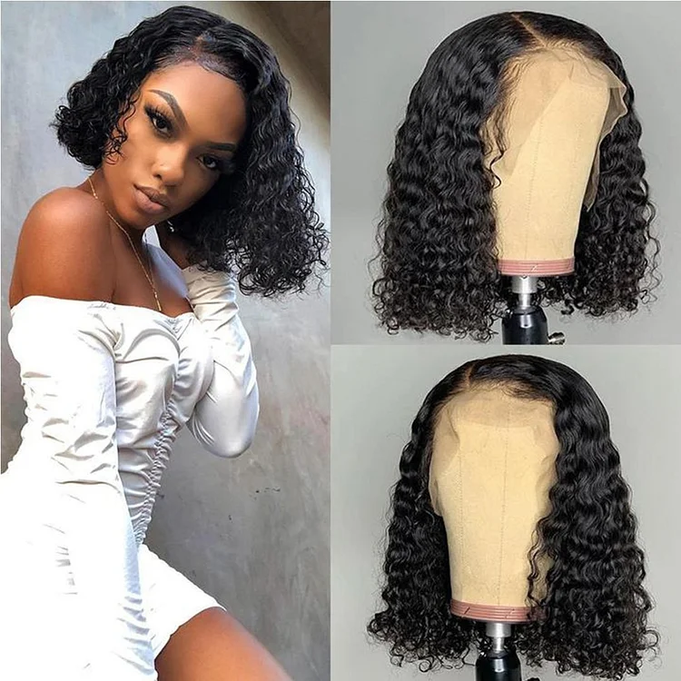 🔥Hair®| Lace Deep Short Curly Human Hair Wig