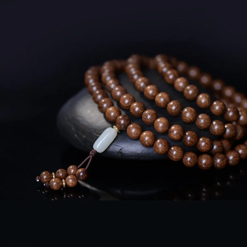 108 Mala Beads Rosewood Jade Calm Bracelet