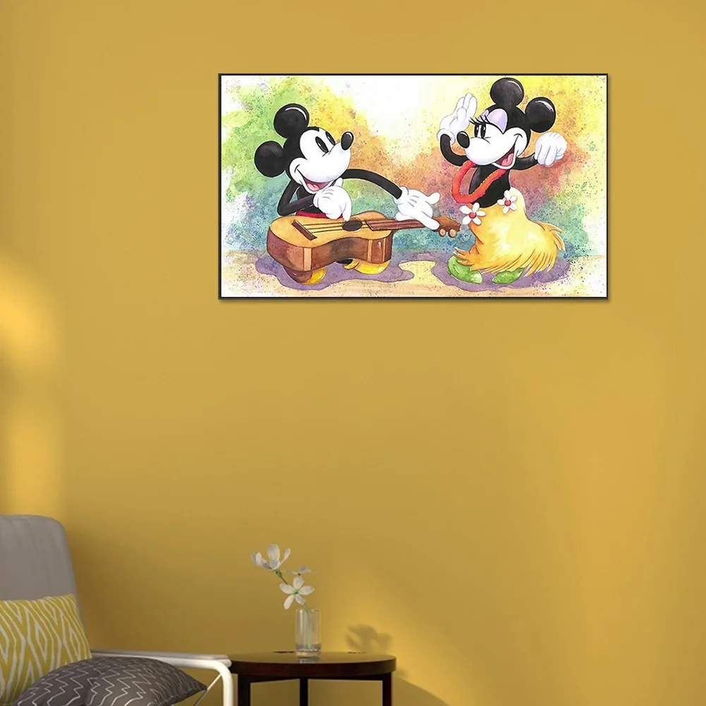 Full Round Diamond Painting 80*45cm - Singing And Dancing Mickey Mouse
