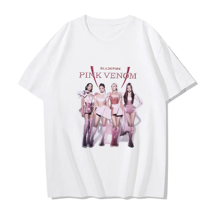 お待たせ! BLACKPINK フォトTシャツ（Pink Venom/M） - トップス