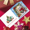 6pcs Christmas Tree Dog Diamond Painting Greeting Card