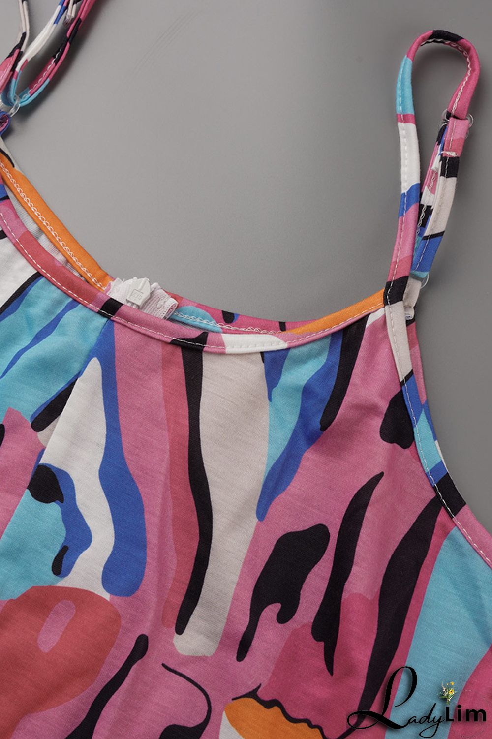 Yellow Sexy Casual Print Backless Spaghetti Strap Regular Jumpsuits