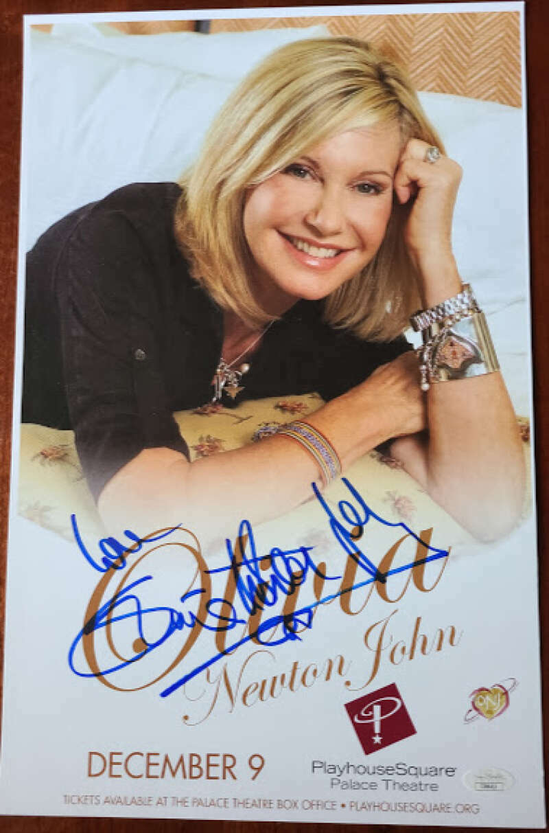 Olivia Newton John JSA Coa Signed Concert Poster Photo Poster painting Palace Theater Autograph