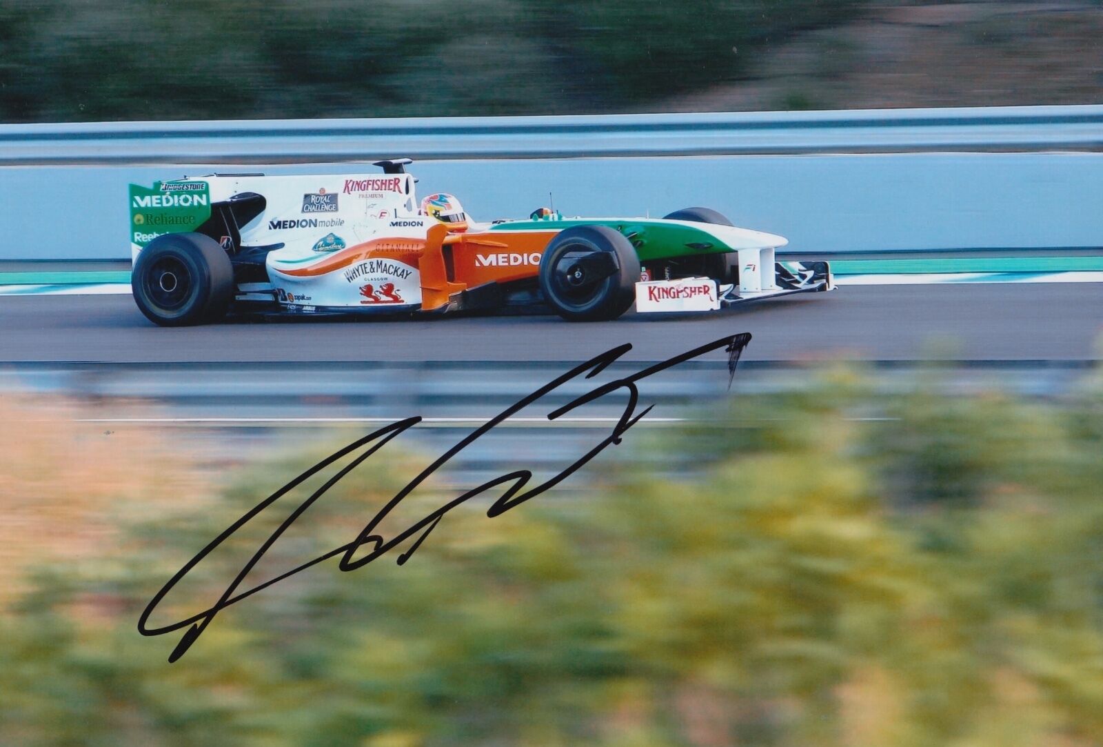 Paul di Resta Hand Signed Force India 12x8 Photo Poster painting F1 2.