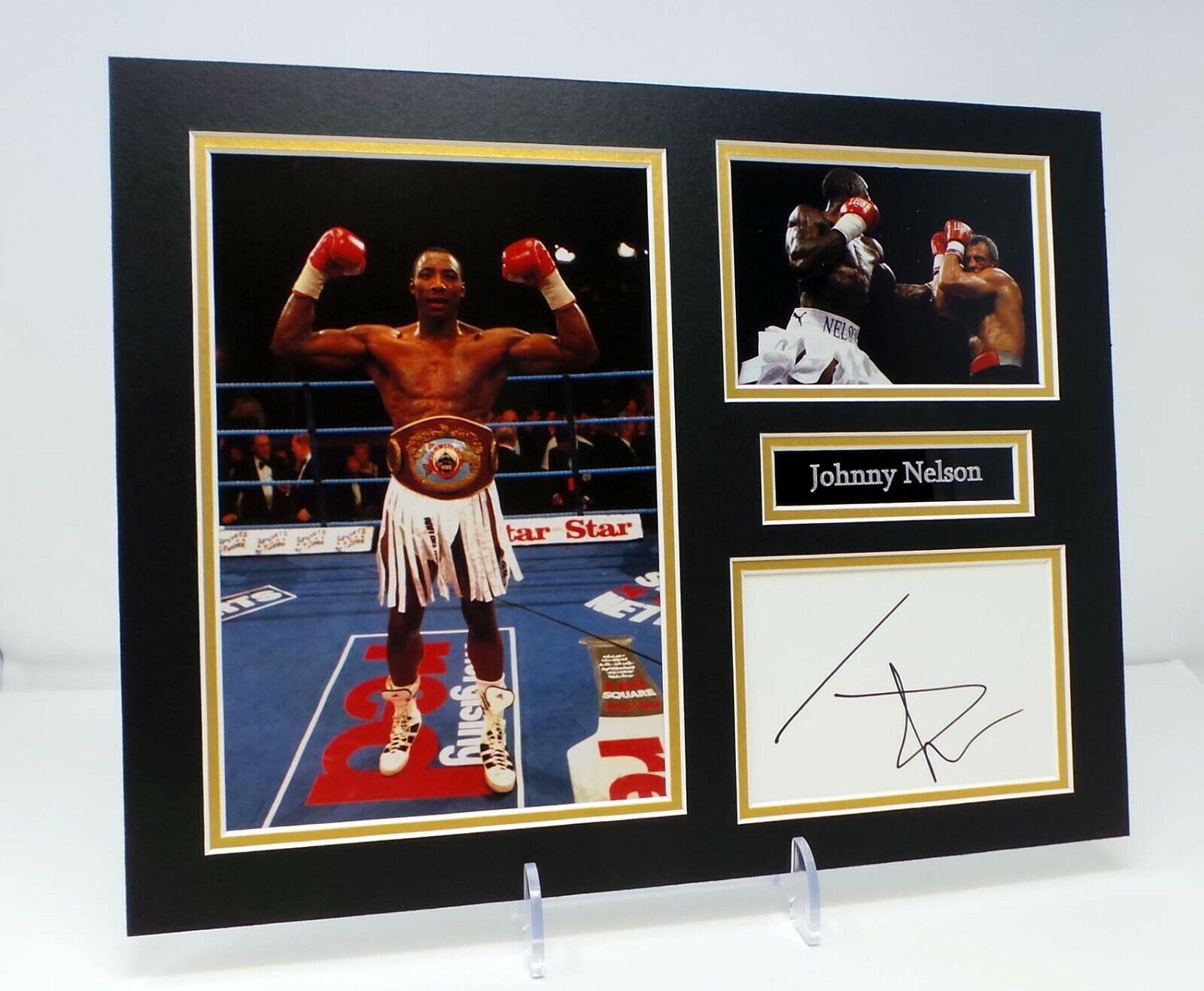 Johnny NELSON Signed Mounted Photo Poster painting Display AFTAL RD COA Sheffield Boxing Legend