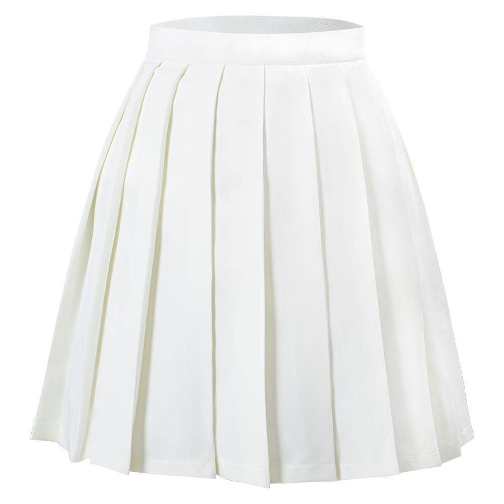 Japanische Schuluniform Faltenrock Jk Uniform Mini Röcke für Mädchen Weiß