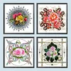 4pcs Diamond Painting -DIY Round Drill Mmandala Bouquet