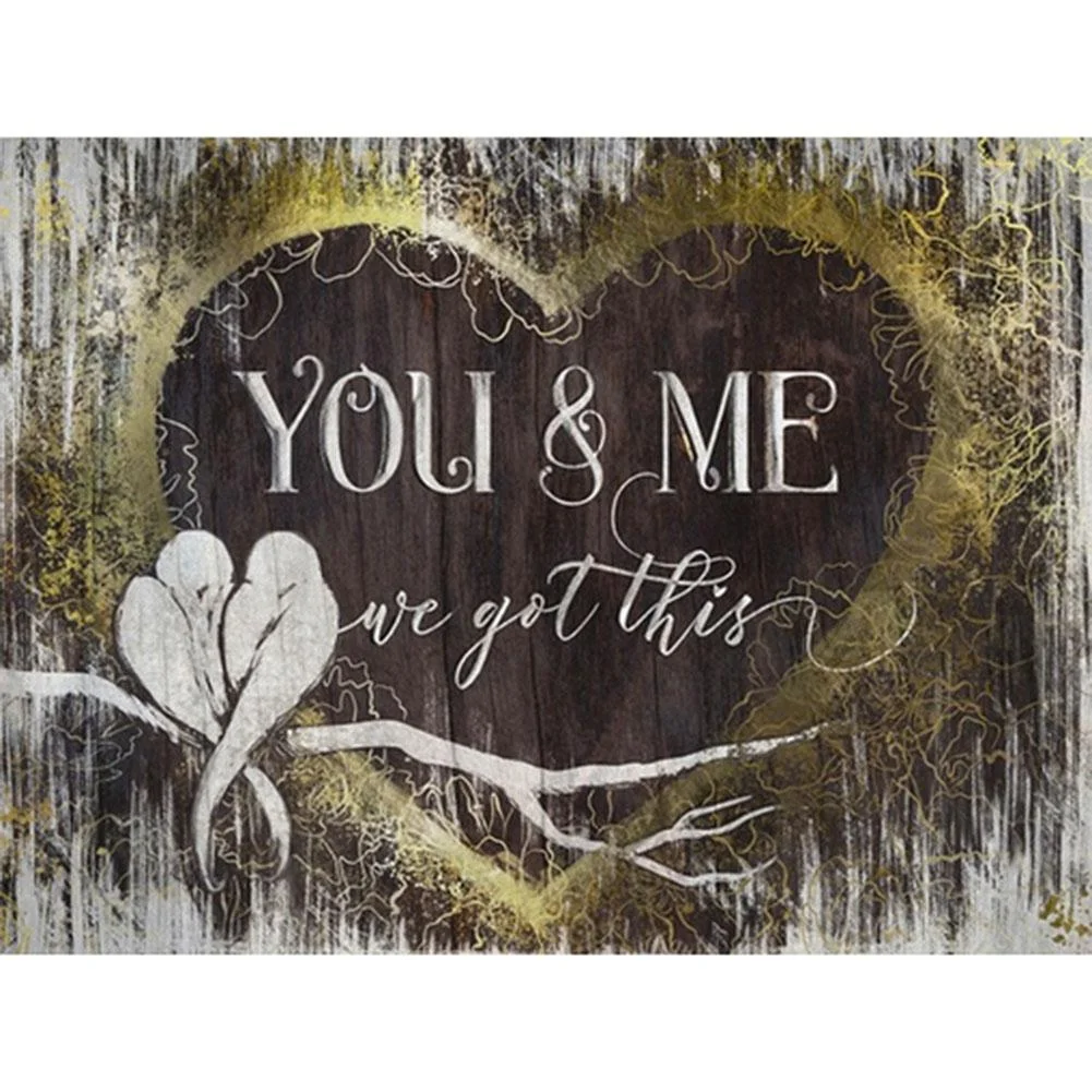 Full Round Diamond Painting Love You&Me (40*30cm)