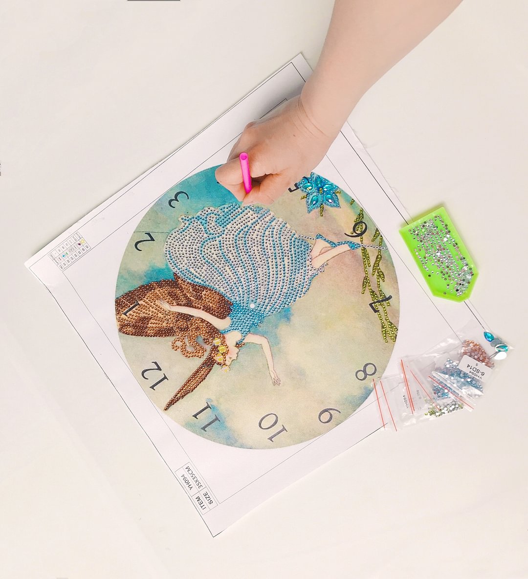 Crystal Rhinestone Diamond Painting Clock (35*35cm)