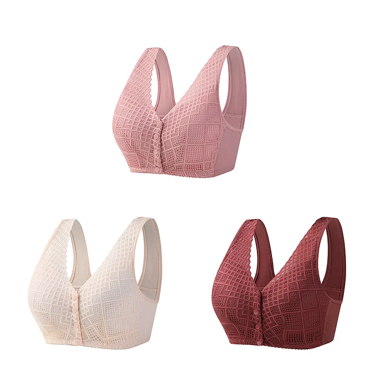 🔥Buy 1 Get 3🔥 Plus Size Cotton Front Button Bra