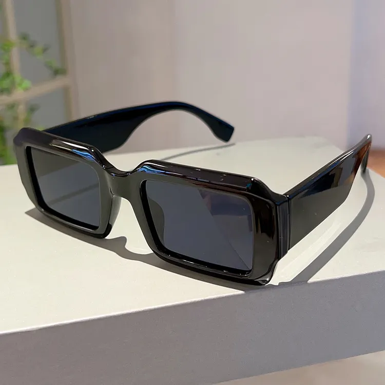 Gold Square Frame Sunglasses For Men - Retro Goggle Style With UV400 Black Lens