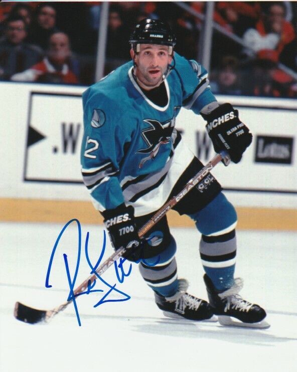 RON SUTTER SIGNED SAN JOSE SHARKS 8x10 Photo Poster painting! Autograph