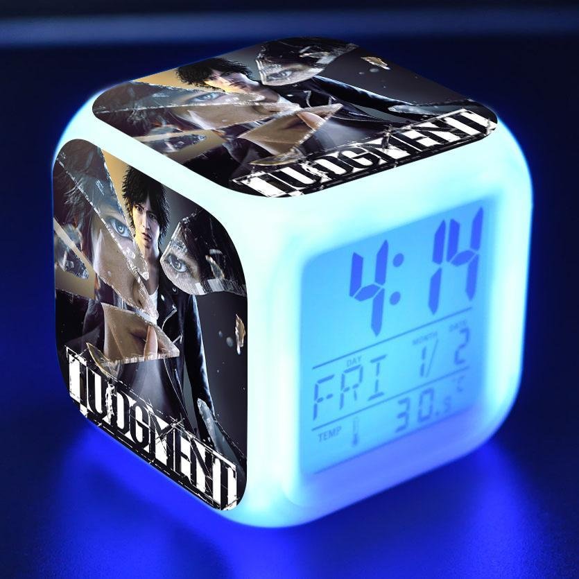 Judgment Digital Alarm Clock 7 Color Changing Night Light Touch Control for Kids Adults