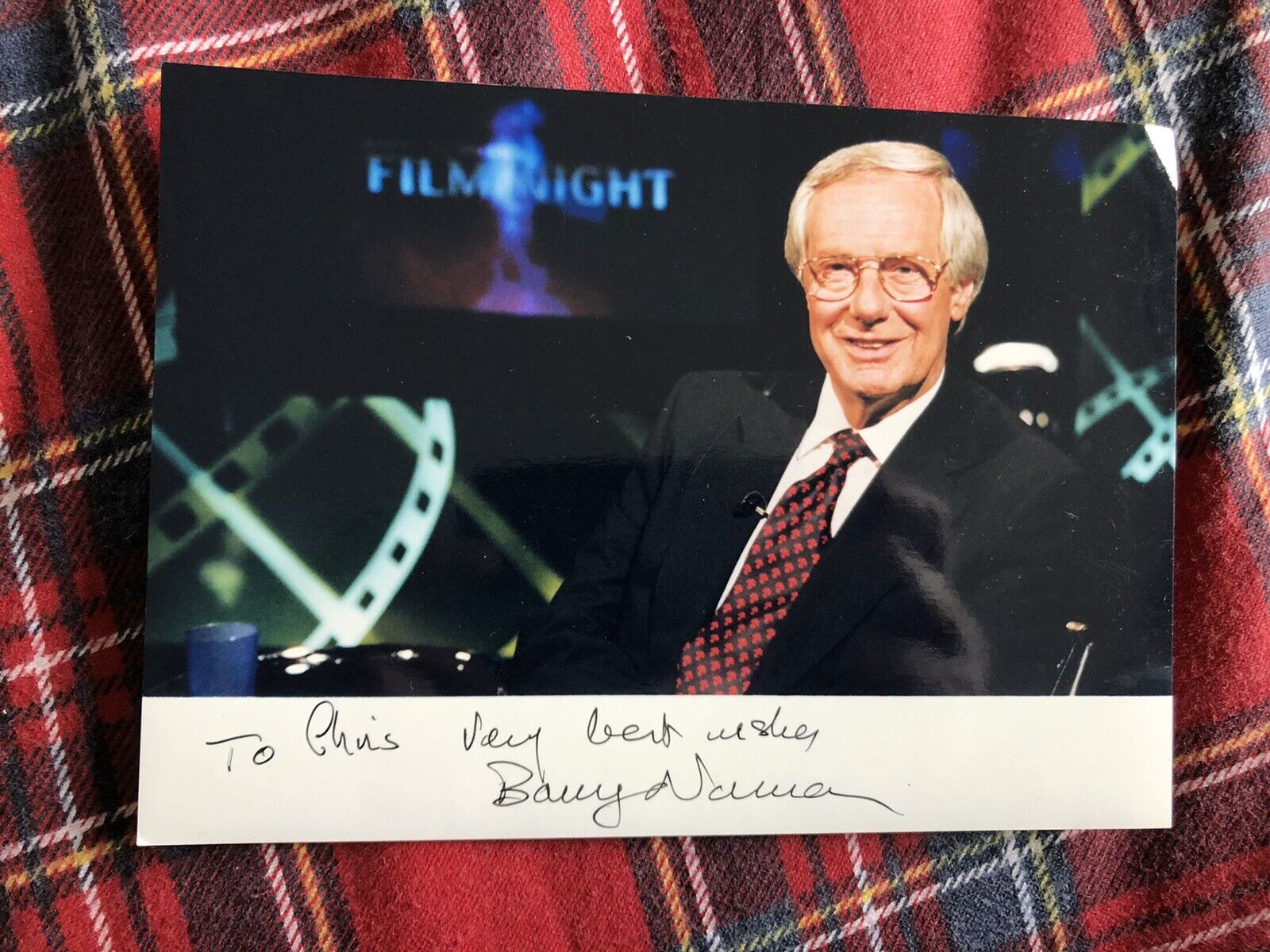 BARRY NORMAN (TV FILM PRESENTER) VINTAGE SIGNED Photo Poster painting