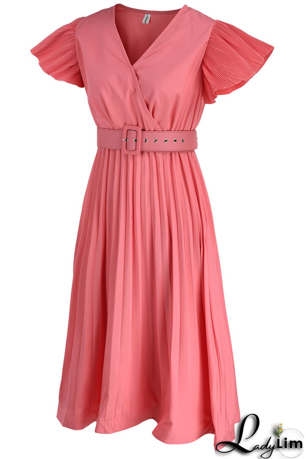 White Casual Solid Patchwork Fold V Neck Straight Dresses