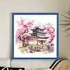 Peach Blossom Pavilion-11CT Stamped Cross Stitch 40*40cm/15.75*15.75in tapestrymarket