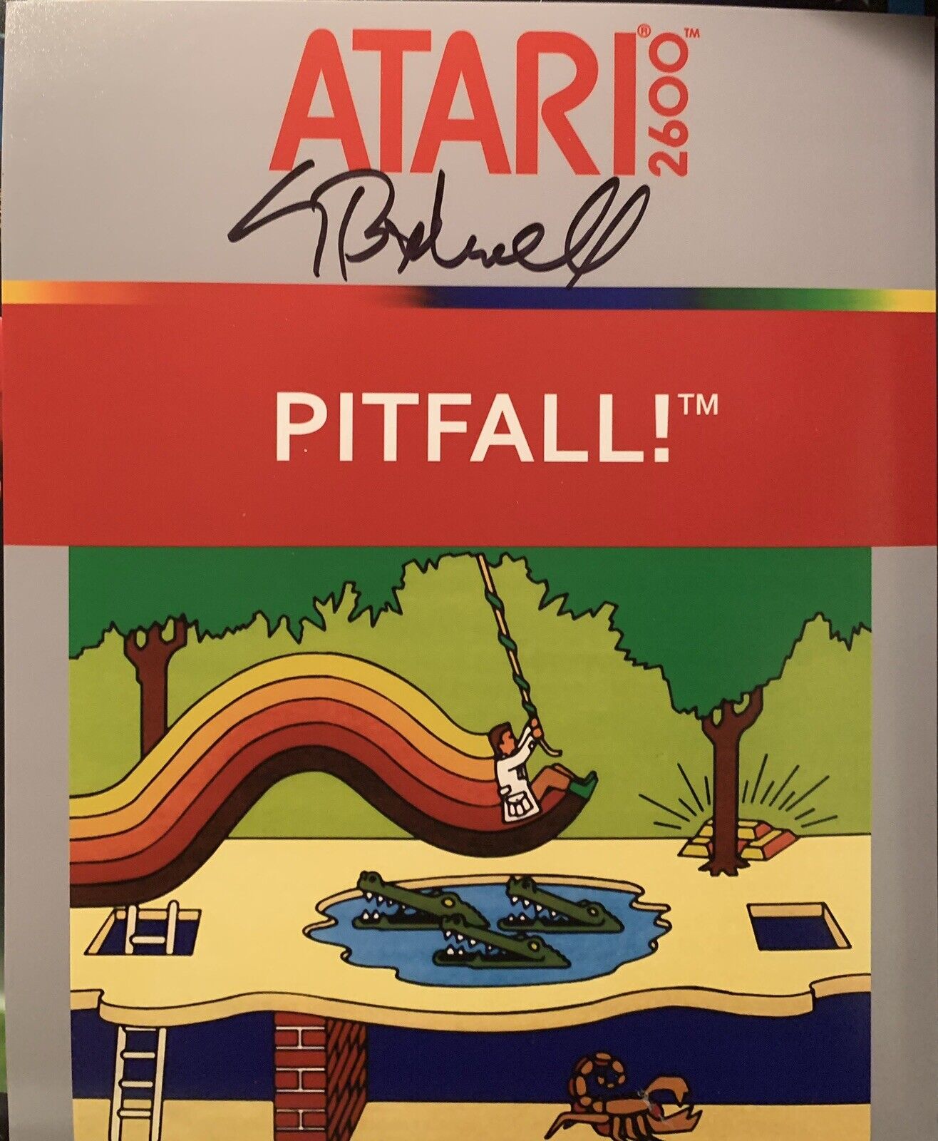 nolan bushnell Signed 8x10 Photo Poster painting Pitfall Pic Auto Creator Of Atari 2600 Pong