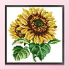 Sunflower 14CT 2 Strands DIY Counted Cross Stitch Kits for Beginners Adults Home Decor Cross Stitch Patterns Arts Craft Kits 6.63x6.63In