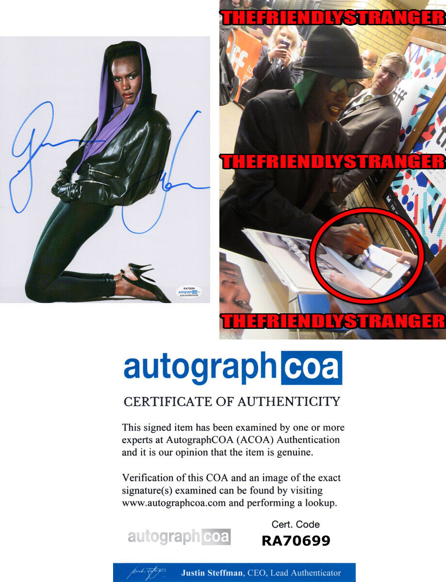 GRACE JONES signed A VIEW TO KILL