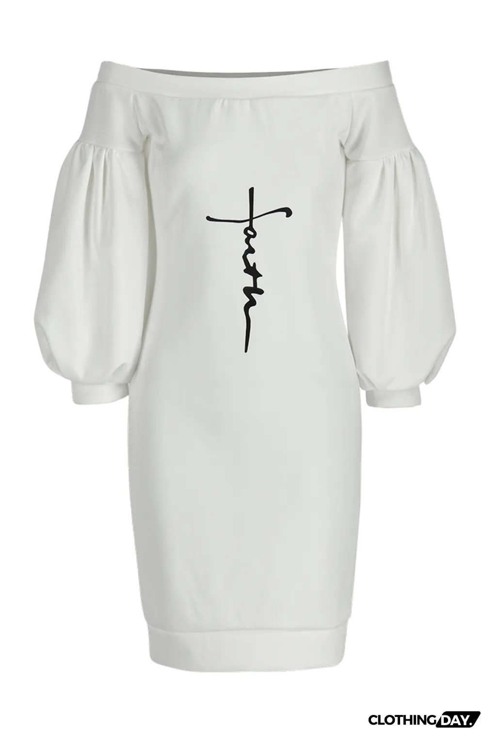 Red Fashion Casual Print Backless Off the Shoulder Dresses