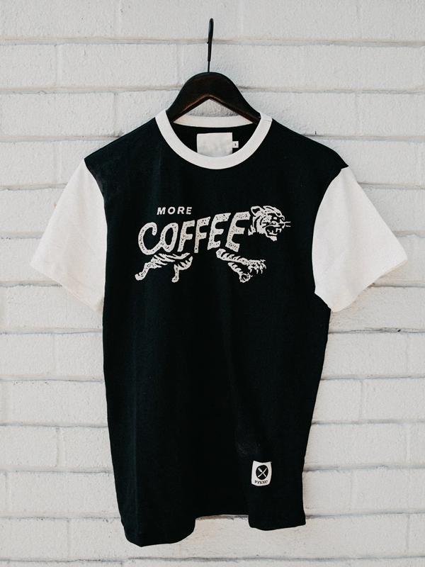 Round Neck Coffee Letter Print Ladies Short Sleeve tjj Shicloths