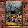 Moto - Panneaux en &eacute;tain m&eacute;tallique(20*30cm/30*40cm) - Garage