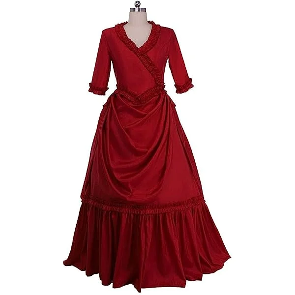 Women's Renaissance Costume Rococo Ball Gown Marie Antoinette Victorian Dress
