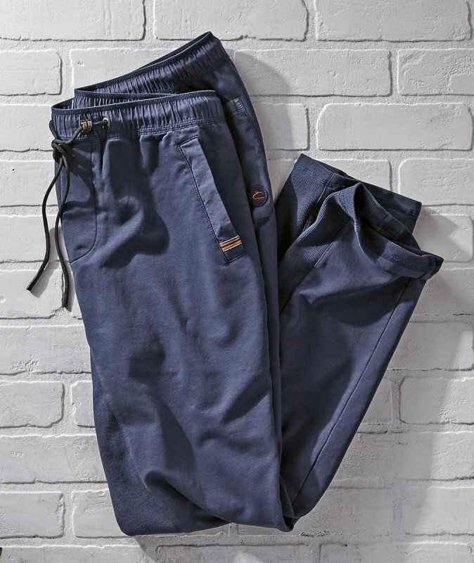Cotton linen men's solid color casual pants