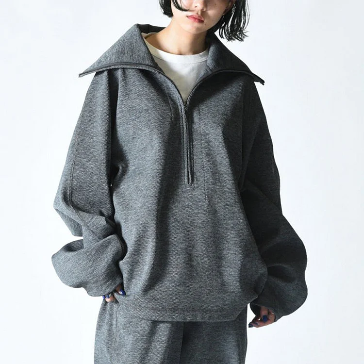 Dawfashion Techwear Streetwear-New Slouchy Zipper-fast Loose Pullover Drop-off Shoulder-wide Lapel Jackets-Streetfashion-Darkwear-Techwear
